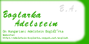 boglarka adelstein business card